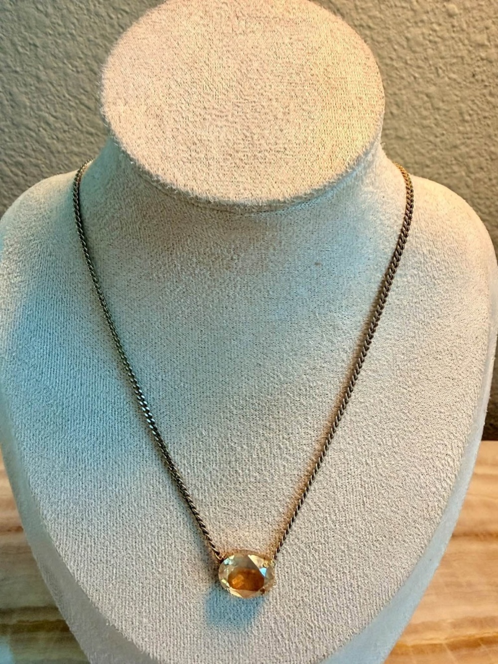 Tova Gold Oval Crystal Layering Necklace